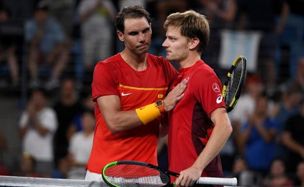 Nadal se ahoga ante Goffin y España necesitará el dobles