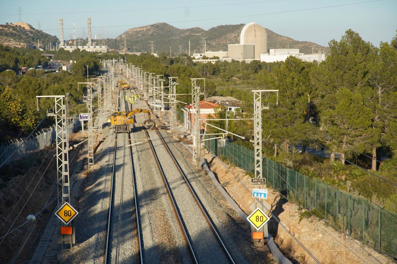 Fotos: Obras del tren Valencia-Barcelona en la variante de Vandellós