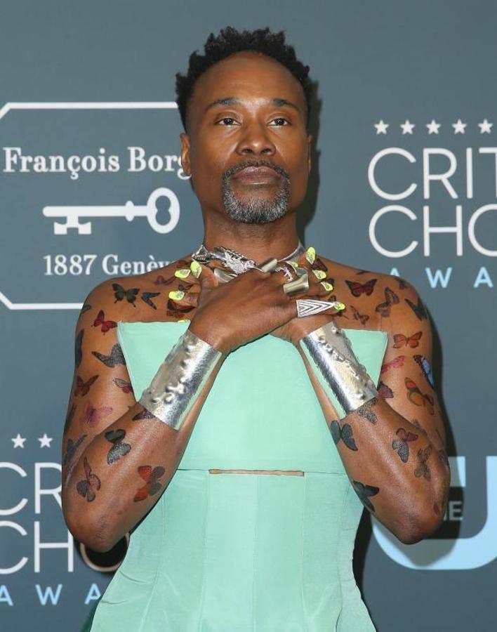 Billy Porter, como siempre, con un original estilismo.