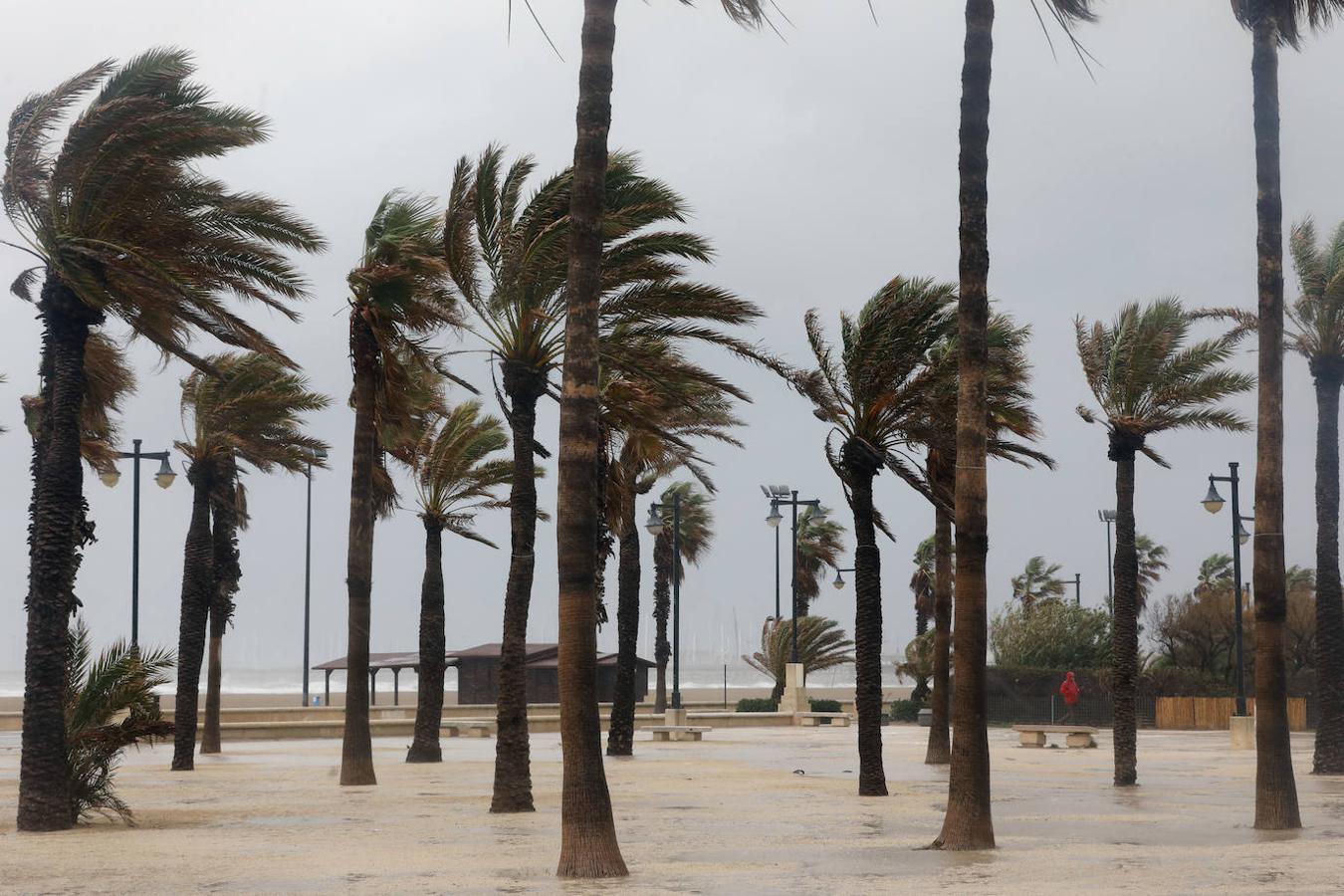 Fotos: Fuertes precipitaciones en la playa y el puerto de Valencia