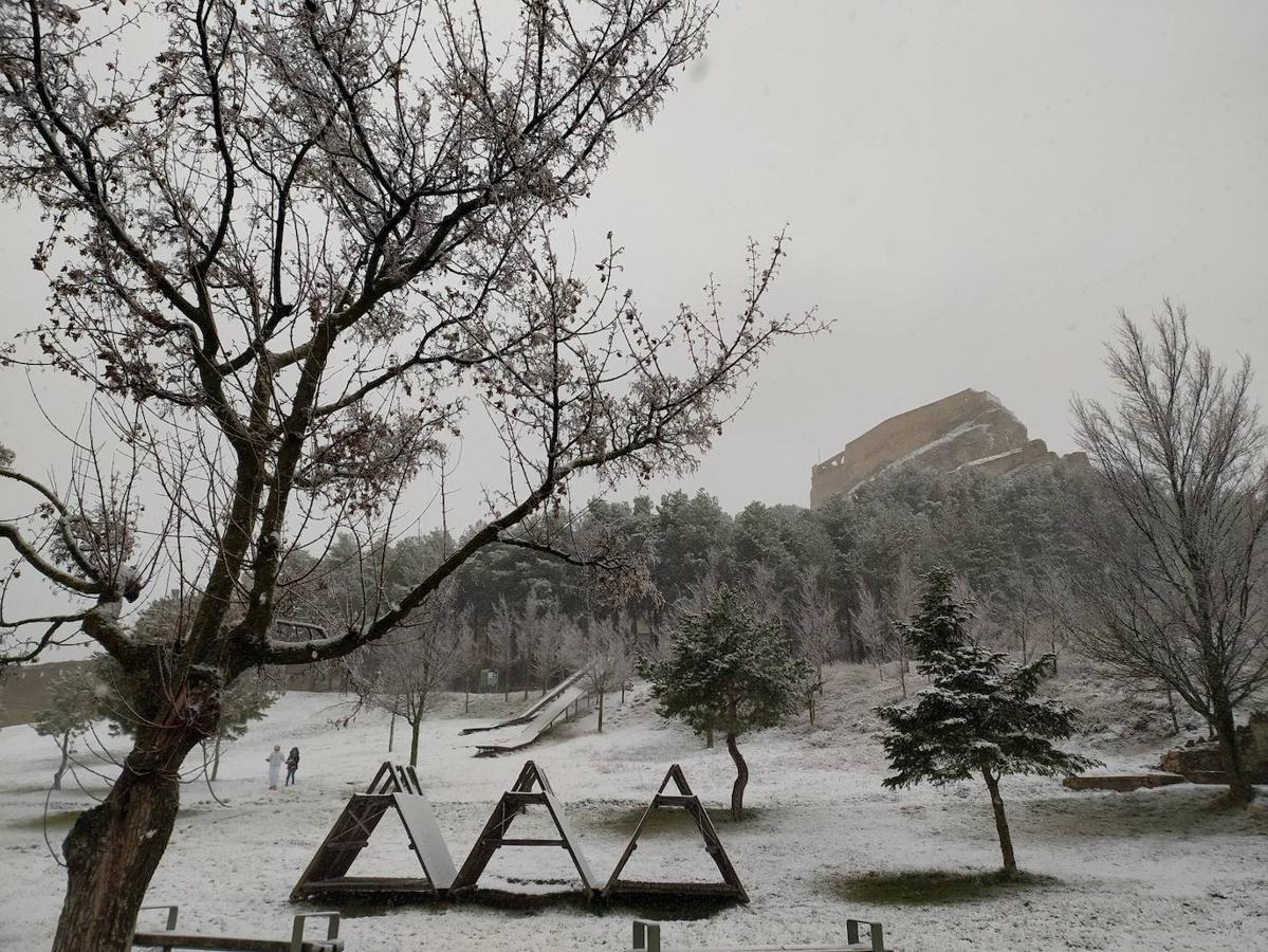 Nieve en Morella, este domingo, 19 de enero.