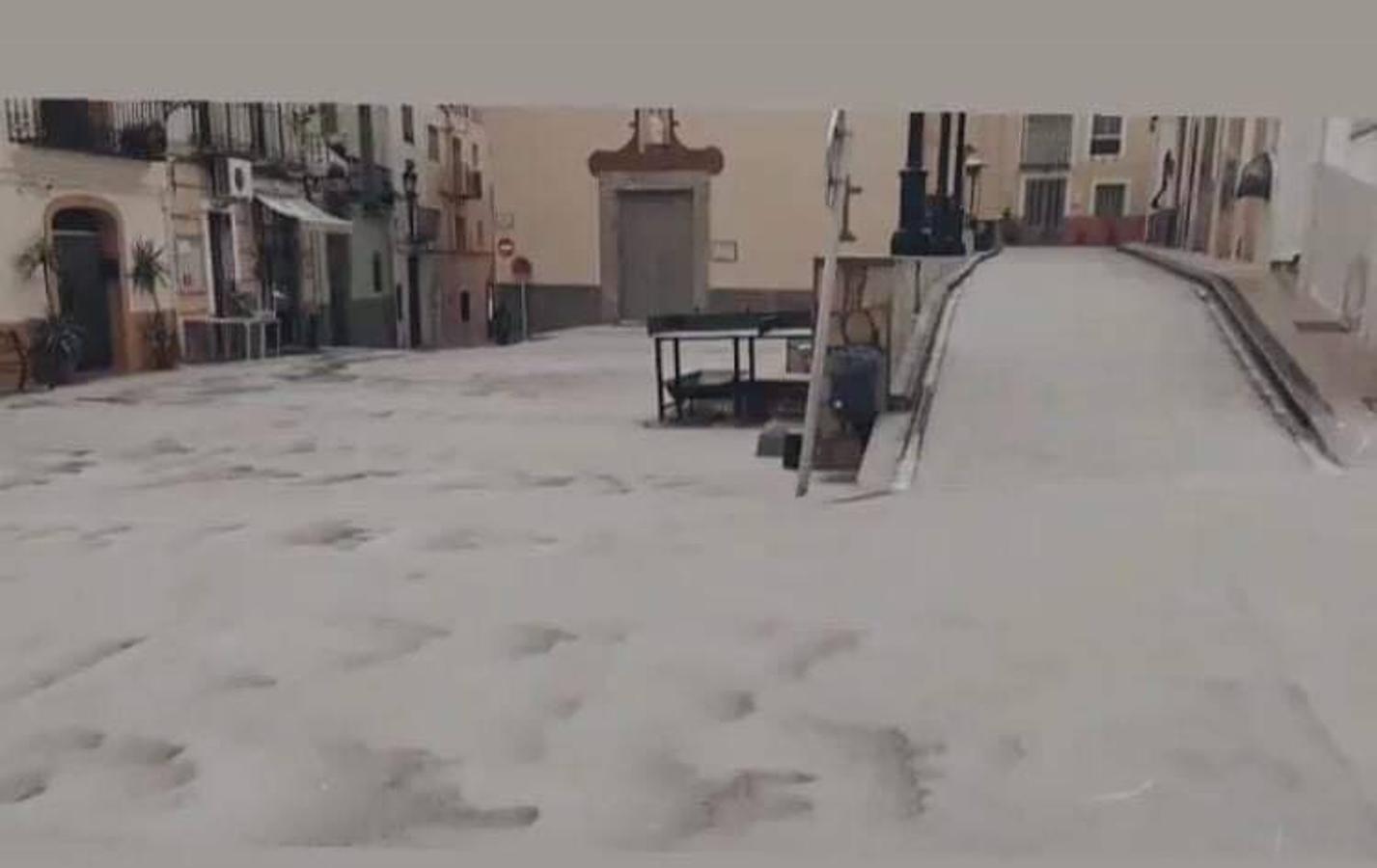 Nieve en Castell de Castells, este domingo, 19 de enero.