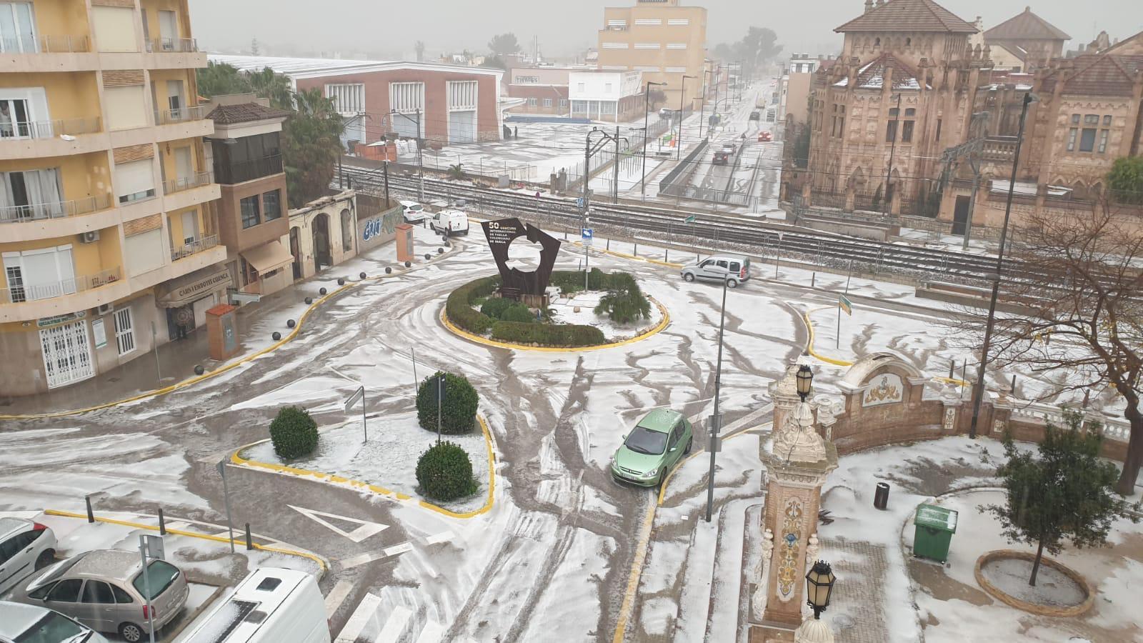 Granizo en Sueca.