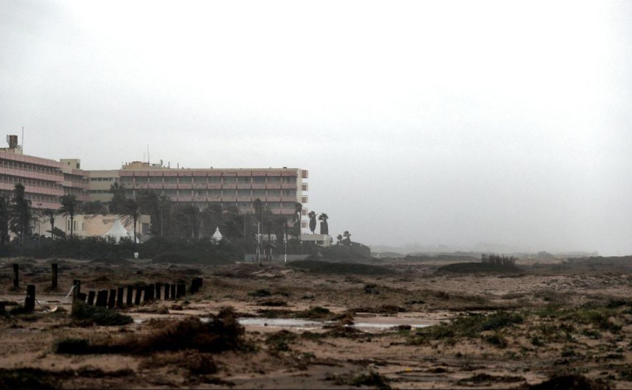 Situación de El Saler tras el paso del temporal.