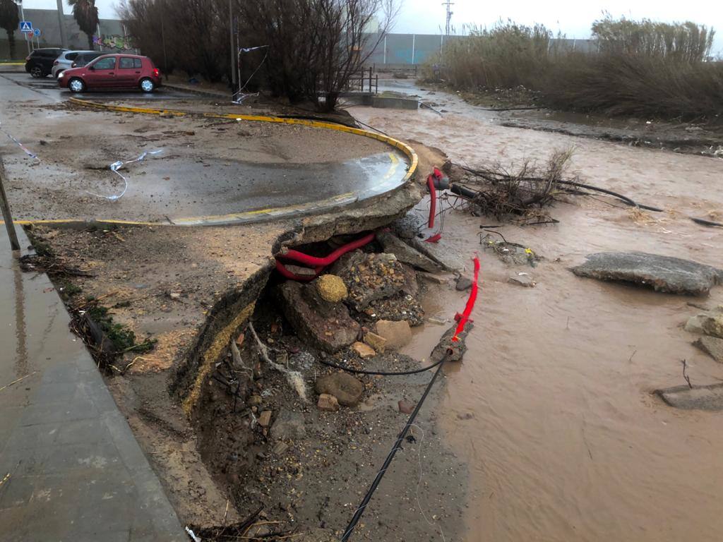 Daños del temporal en Port Saplaya