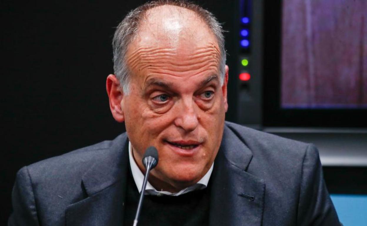 El presidente de LaLiga, Javier Tebas. 