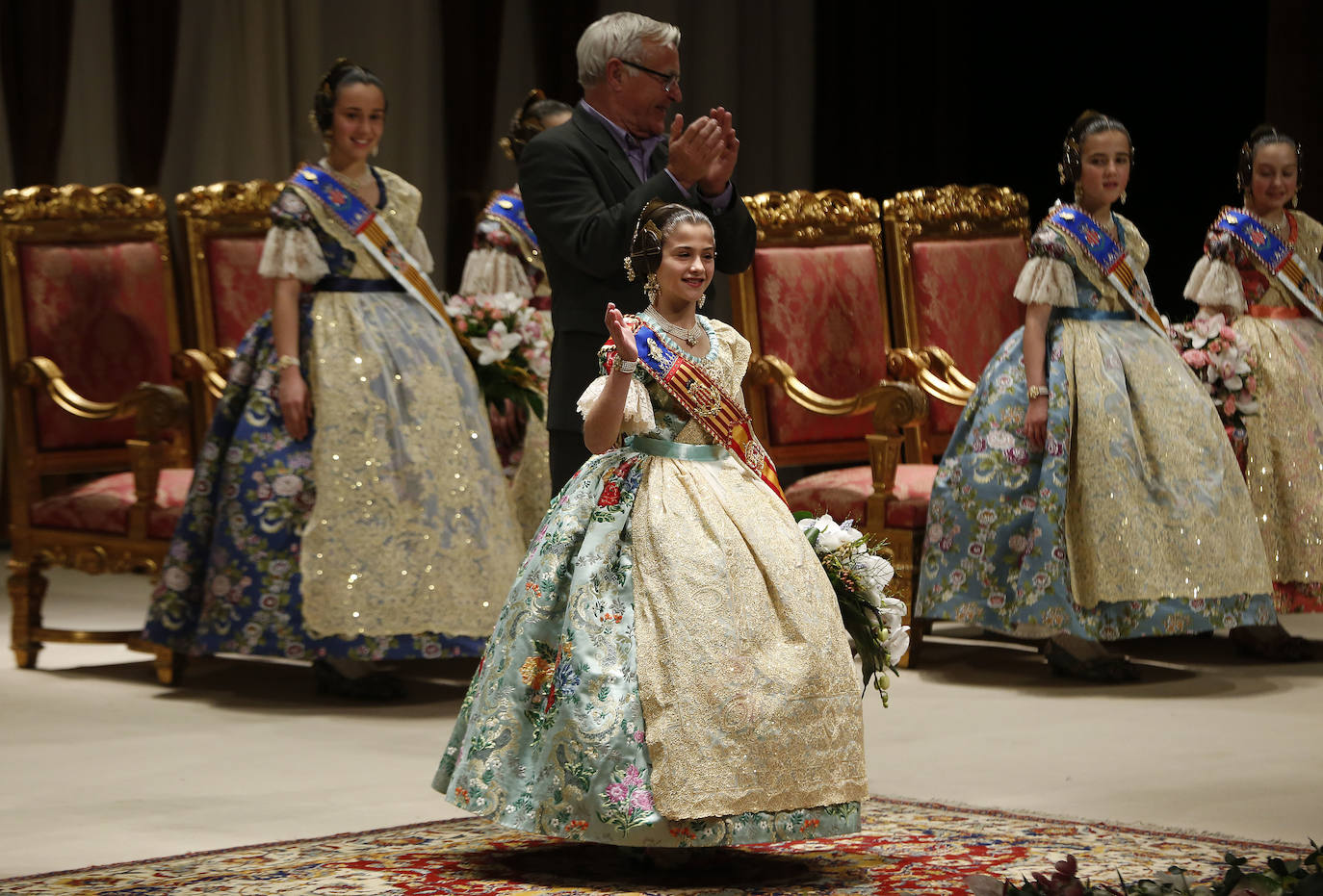 Exaltación de Carla García, fallera mayor infantil de Valencia 2020. 