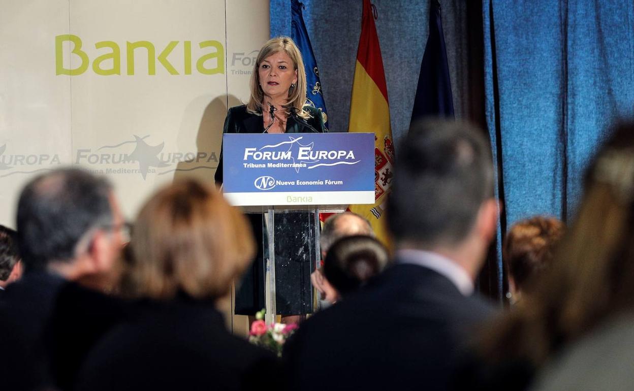 Gabriela Bravo, este martes durante su intervención en Forum Europa.