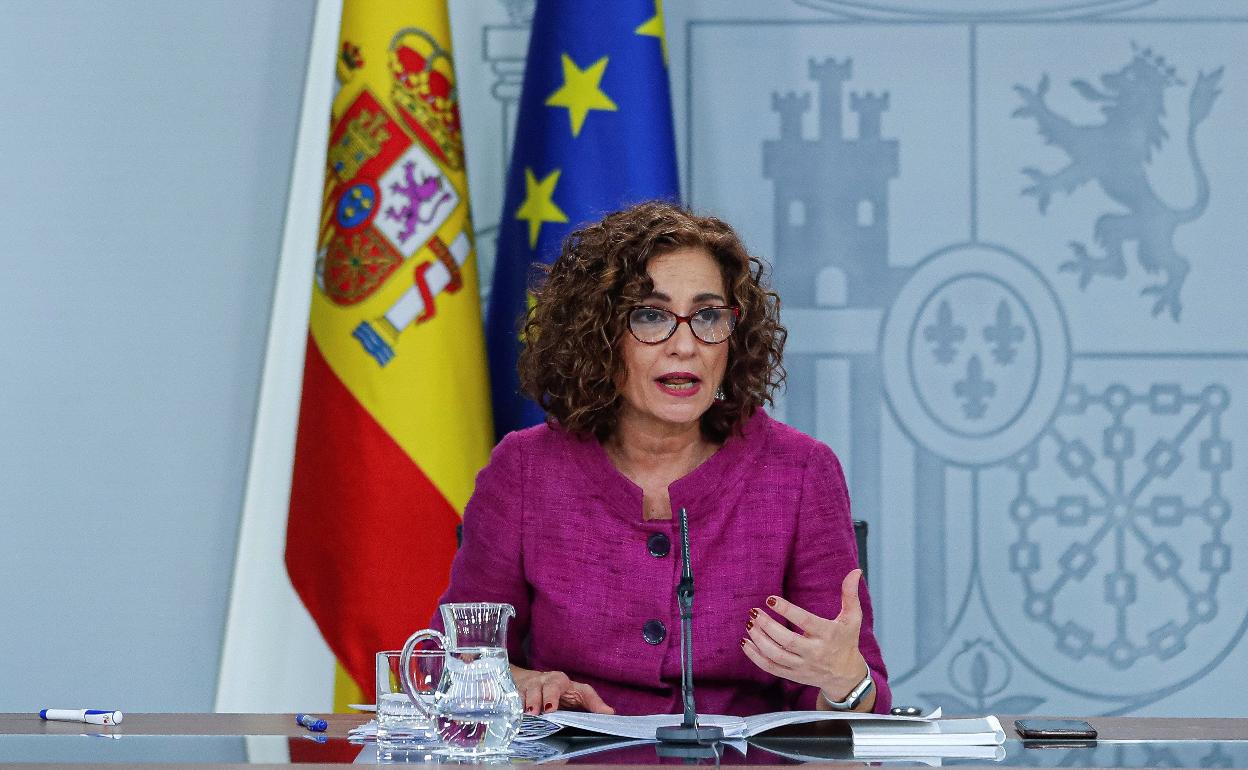 La ministra portavoz del Gobierno, María Jesús Montero. 