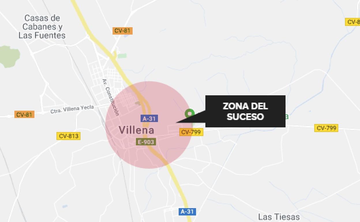 Dos camiones han chocado en Villena. 