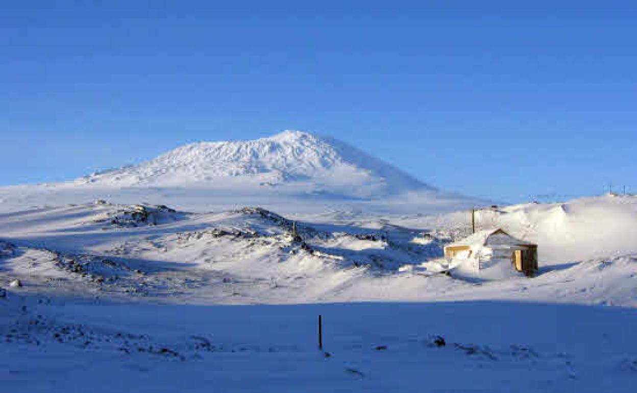 Campo base en la Antártida 