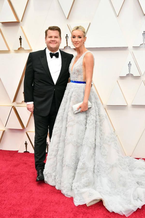 James Corden and Julia Carey