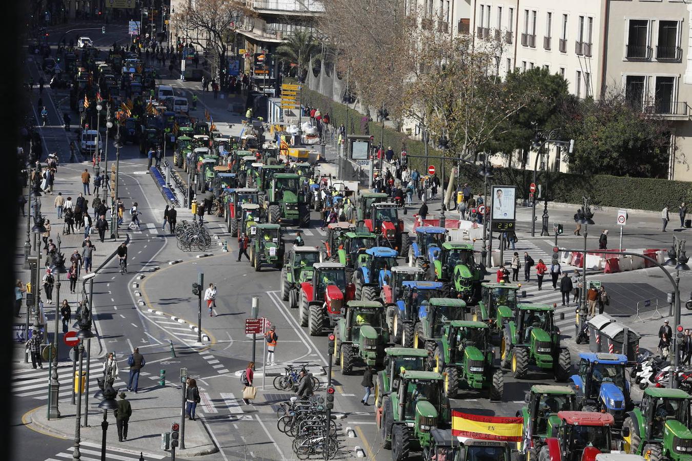 Fotos: Manifestación de tractores en el centro de Valencia