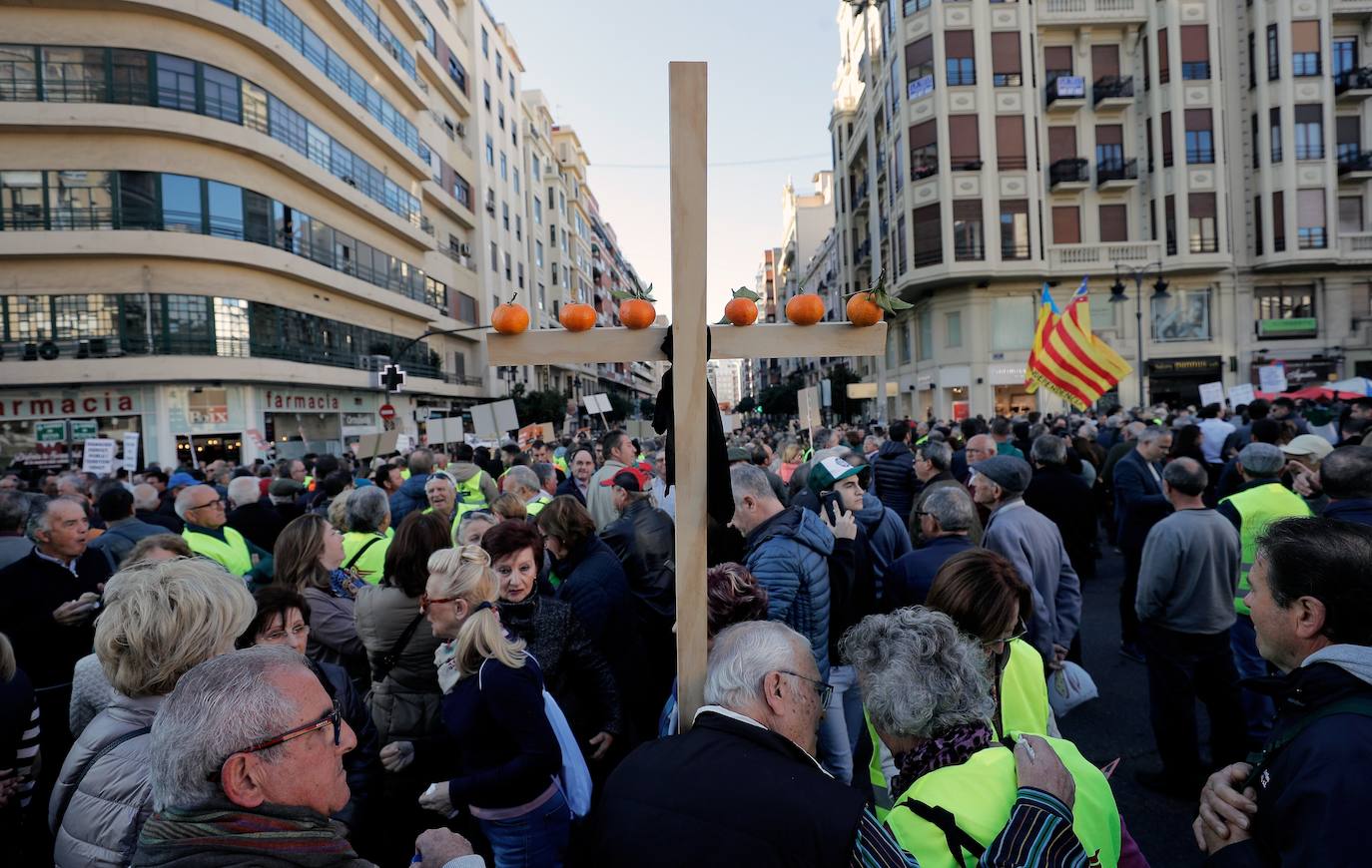 Fotos: Manifestación de tractores en el centro de Valencia