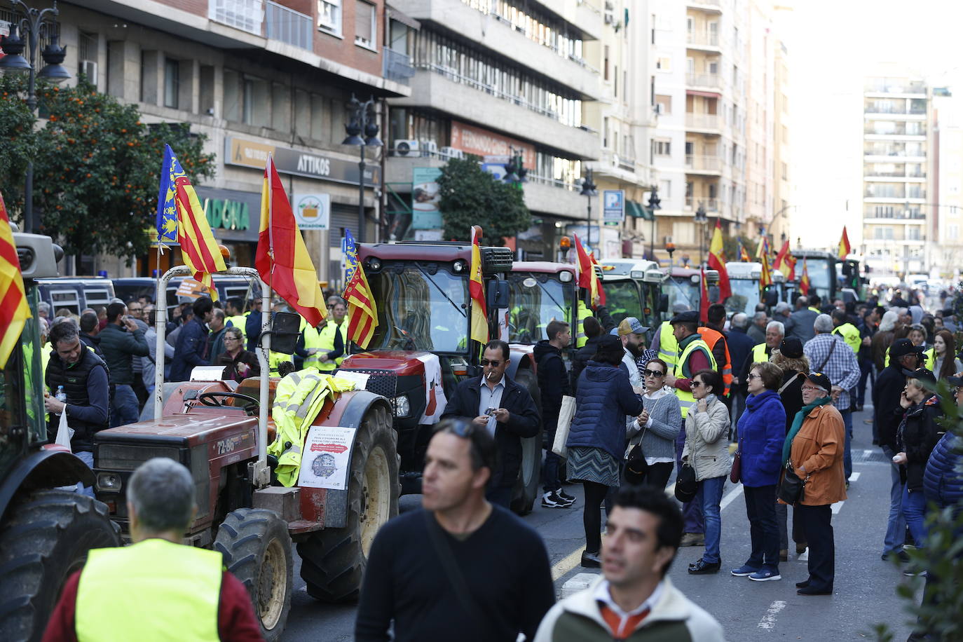 Fotos: Manifestación de tractores en el centro de Valencia