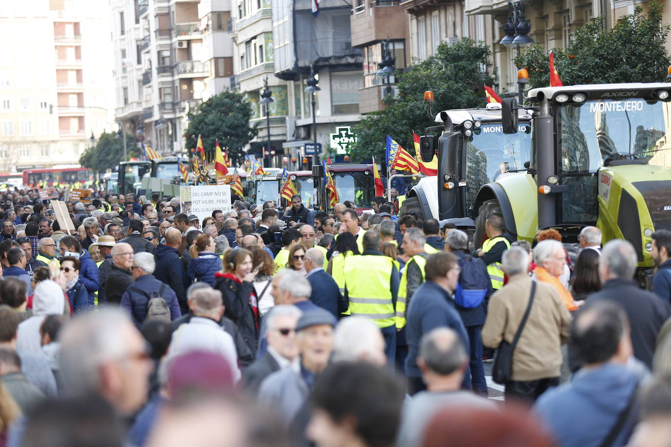 Fotos: Manifestación de tractores en el centro de Valencia