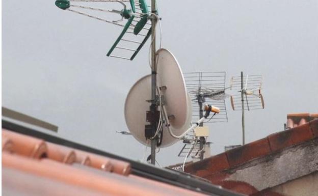 Antenas de televisión. 