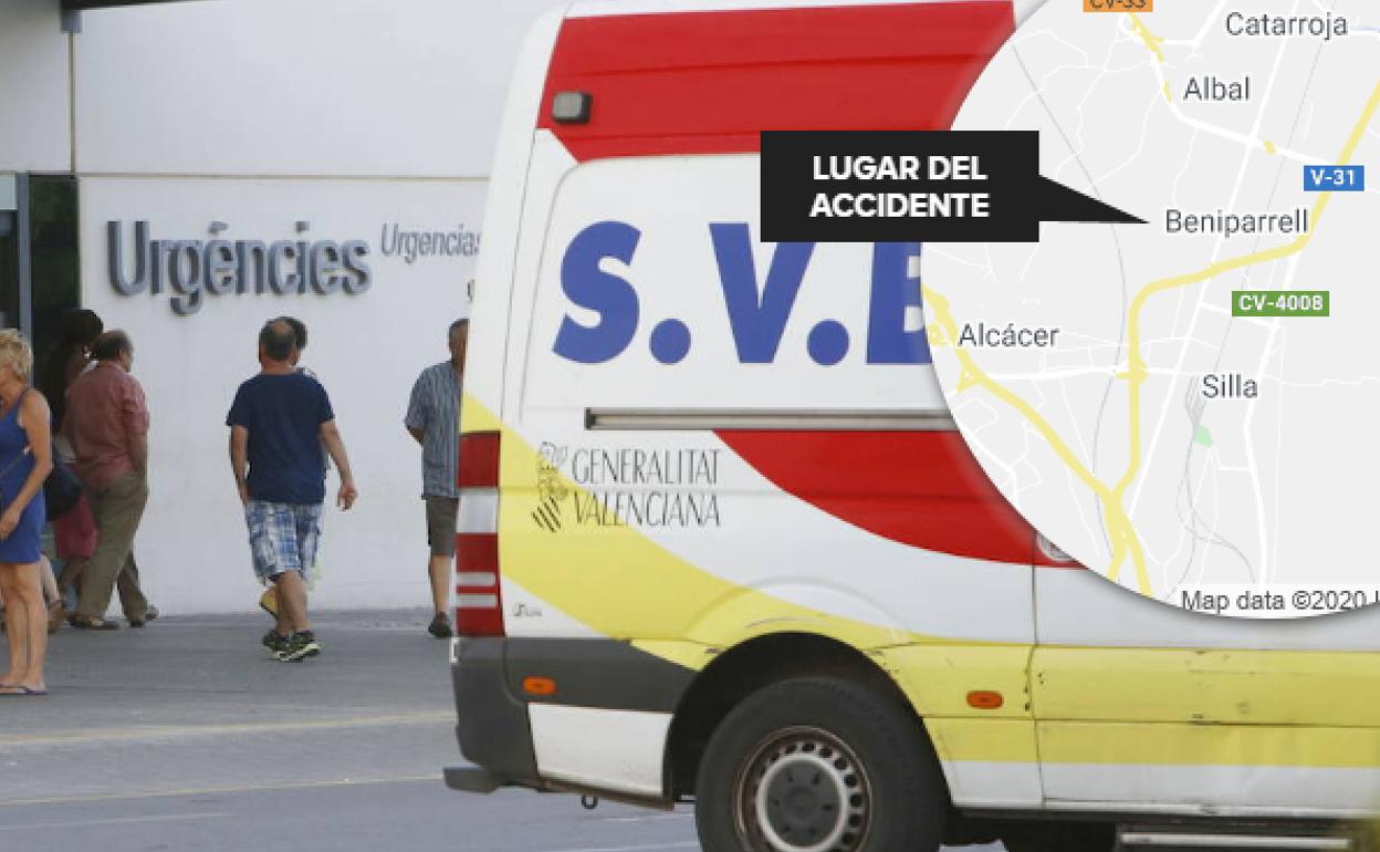 El accidente laboral ha tenido lugar en Beniparrell. 