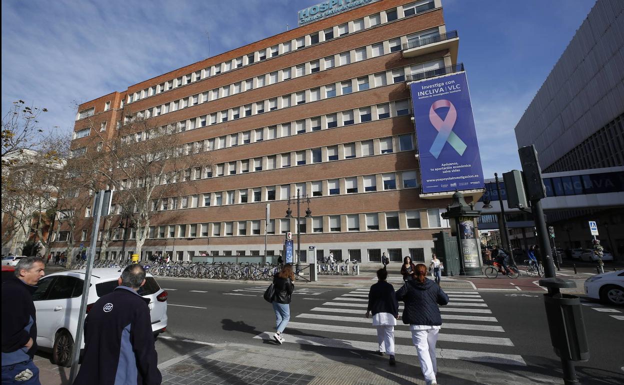 Hospital Clínico de Valencia, hoy jueves.