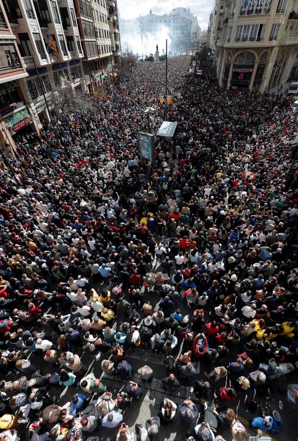 Primera mascletà de las Fallas 2020, el domingo 1 de marzo, de la pirotecnia Peñarroja.