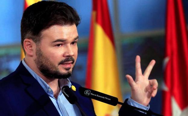 El portavoz de ERC, Gabriel Rufián, 