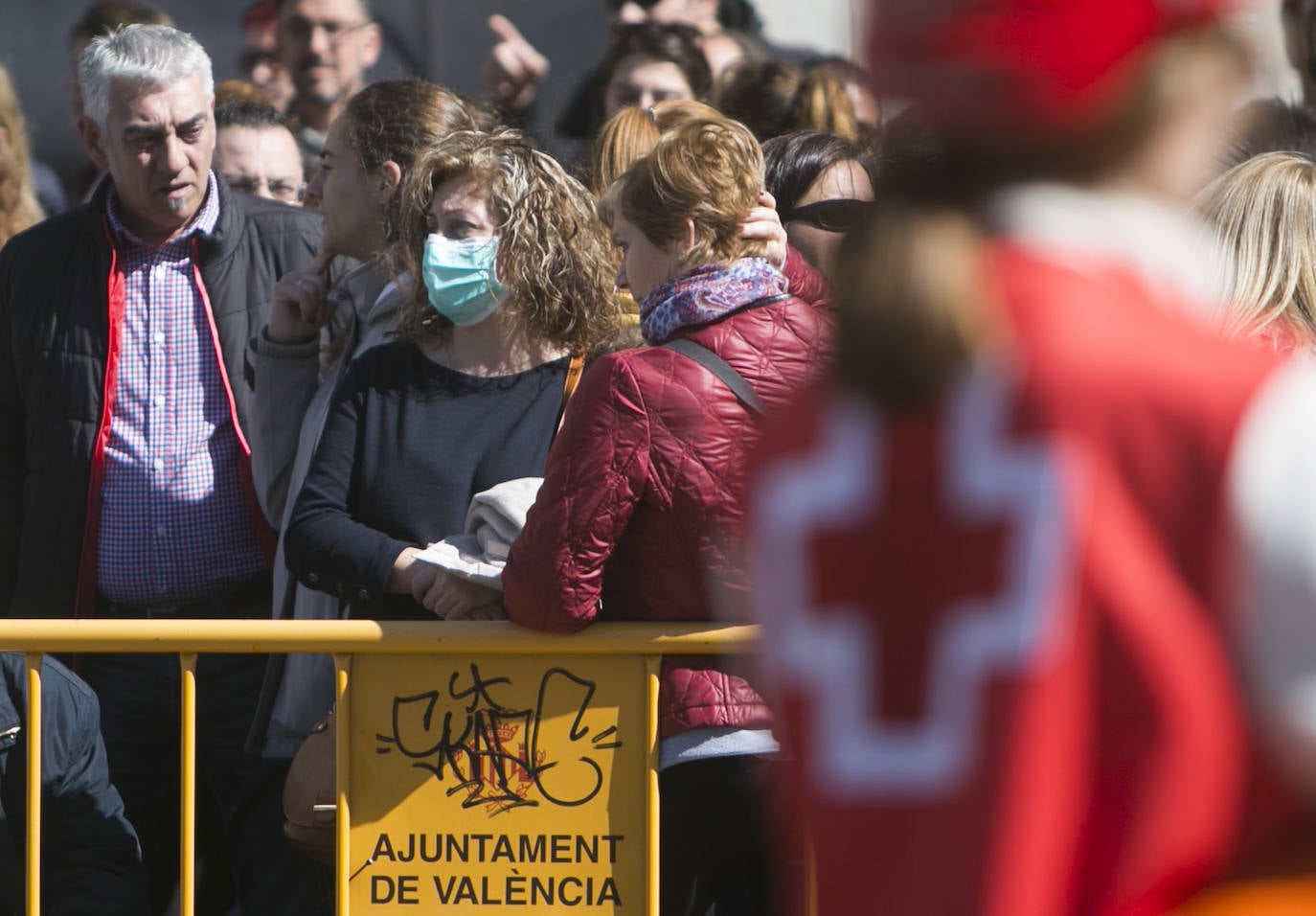 Las imágenes que deja el disparo de Pirotecnia Dragón de Villena en las Fallas de Valencia.