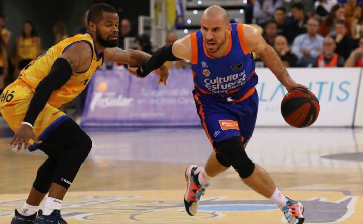 El jugador del Valencia Basket, Quino Colom. 