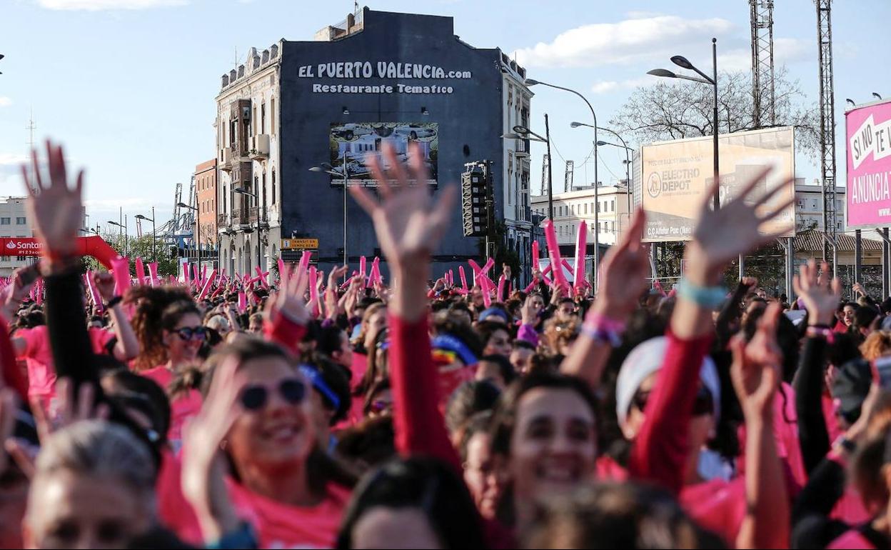 Edición pasada de la carrera de la Mujer de Valencia. 