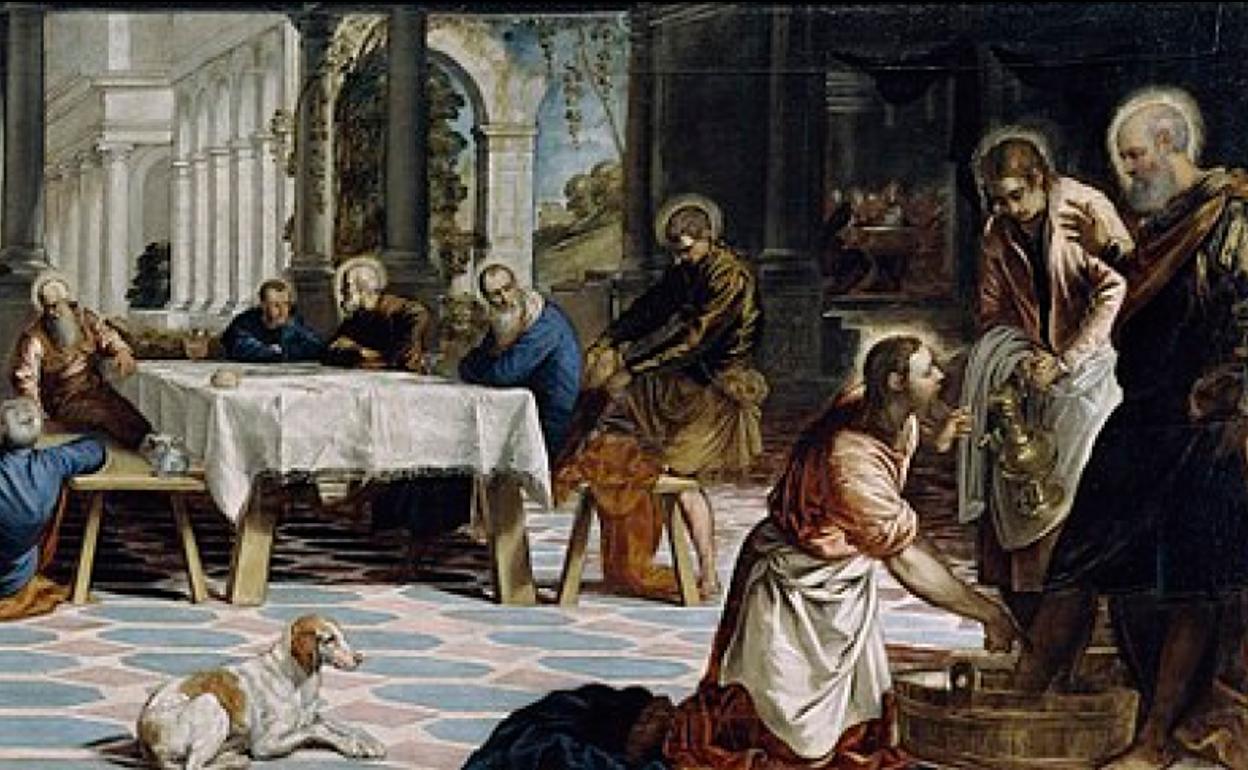 'El Lavatorio' de Tintoretto se exhibe en El Prado.