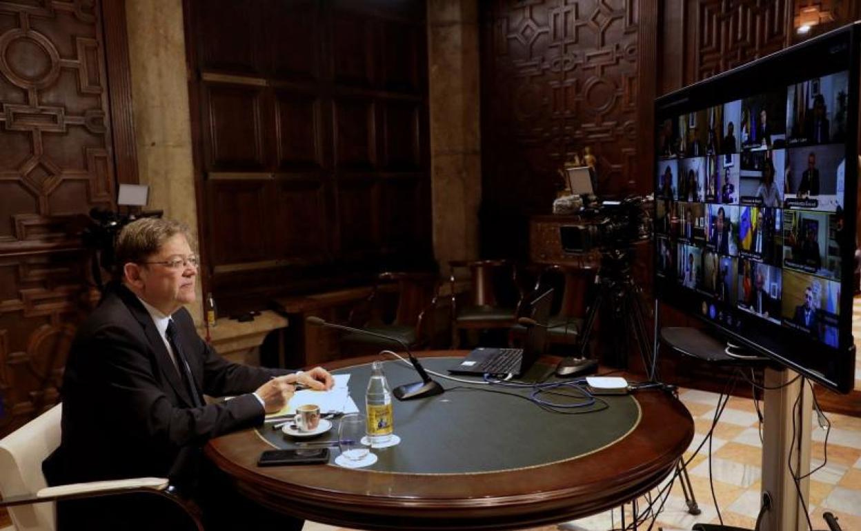 Puig, durante su participación en la Conferencia de Presidentes Autonómicos. 