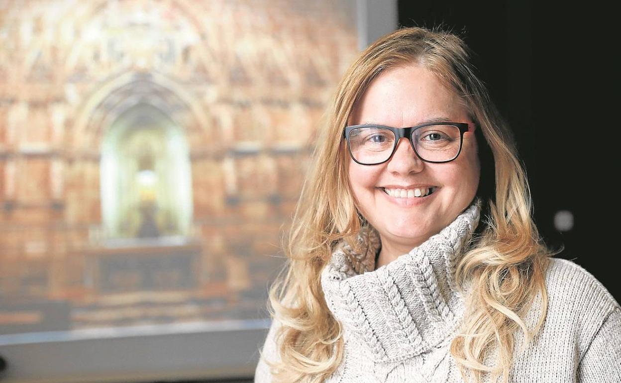 Ana Mafé, en una de las salas del Aula Grial, en Valencia. 