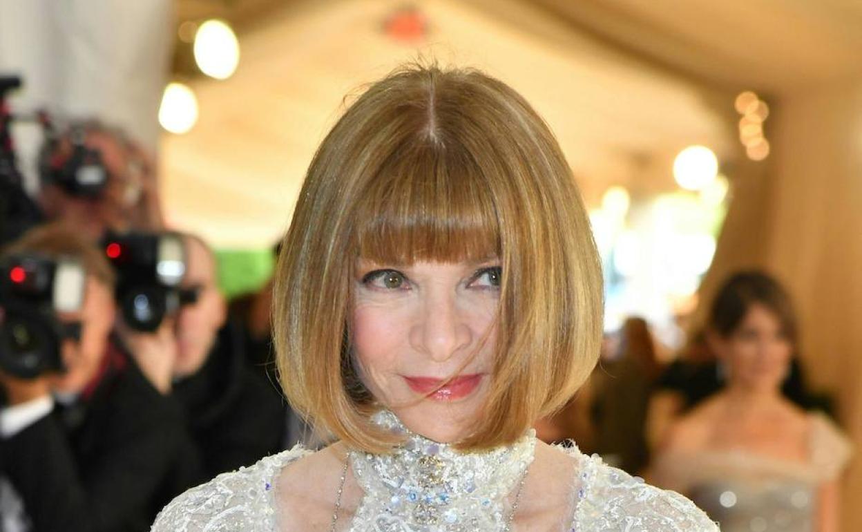 Anna Wintour, editora jefe de la revista Vogue y organizadora de la gala.