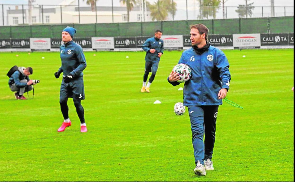 Franc Balaguer, en un entrenamiento con su actual club. 