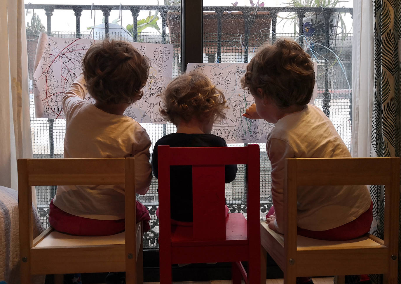 Alejandro, Arantxa y Javier, 2, 1 y 2 años