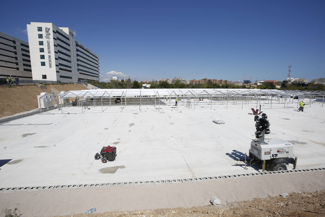 La crisis sanitaria de carácter mundial causada por el Covid-19 está desbordando el sistema hospitalario. El edificio, que se está construyendo junto al hospital La Fe, tendrá 500 camas.