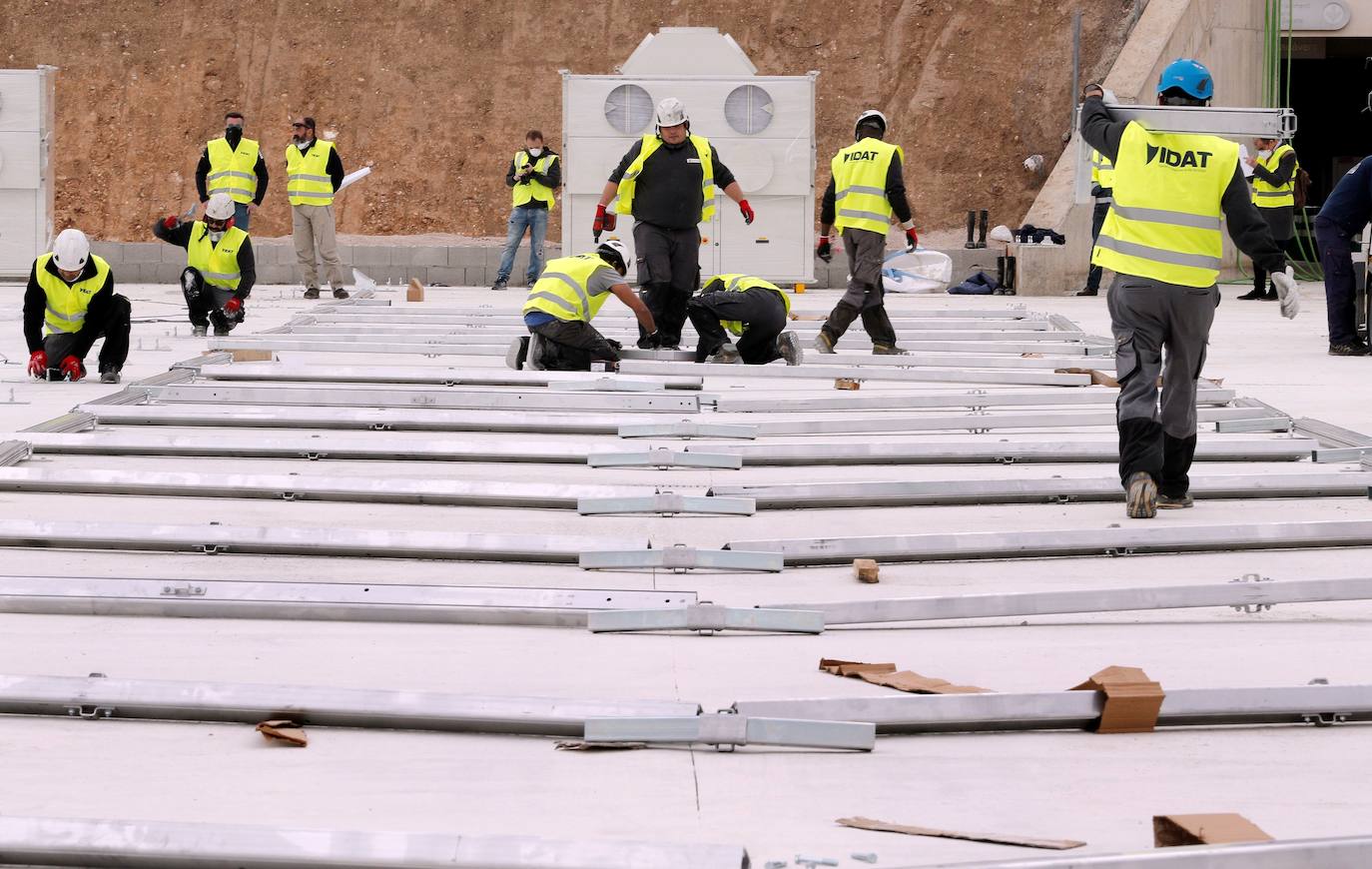 La crisis sanitaria de carácter mundial causada por el Covid-19 está desbordando el sistema hospitalario. El edificio, que se está construyendo junto al hospital La Fe, tendrá 500 camas.