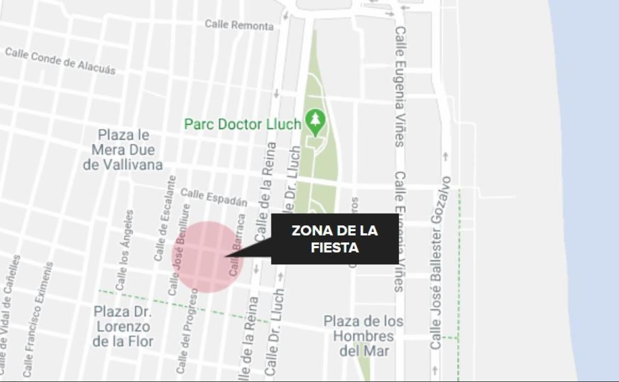 Calle donde se produjo la detención. 