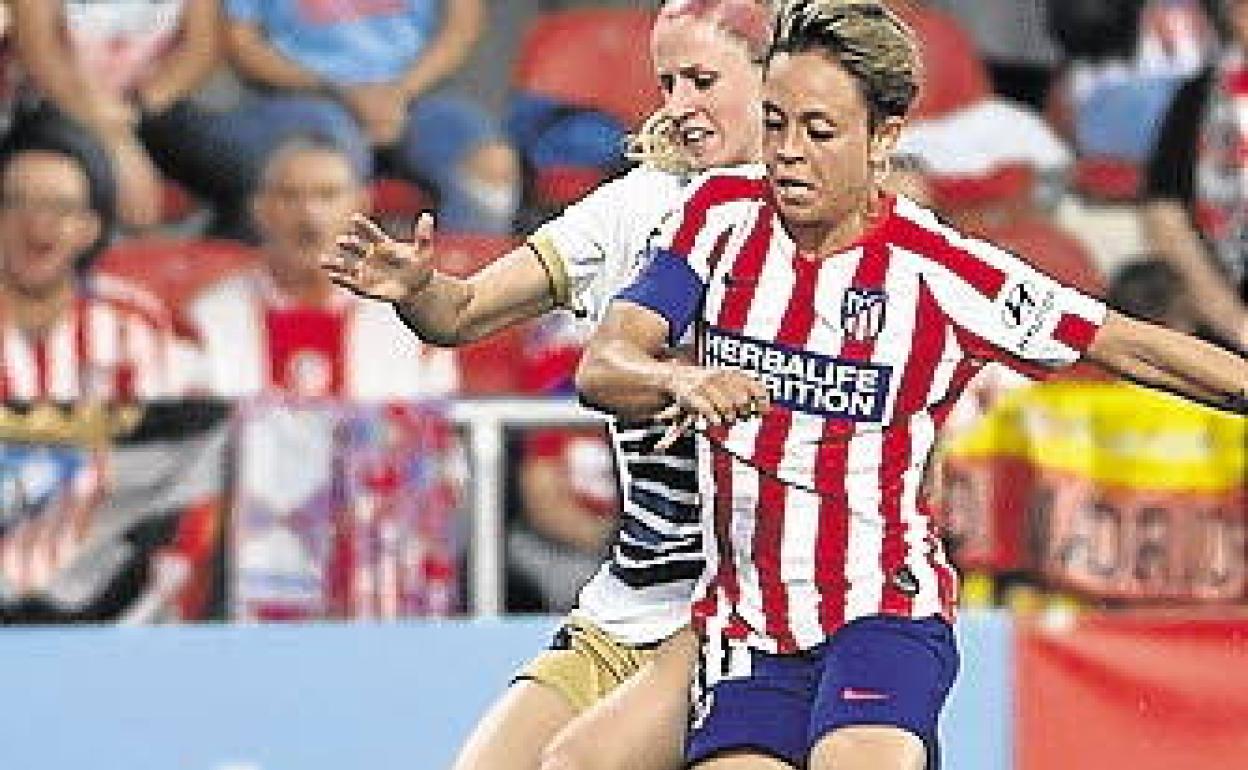 Amanda Sampedro, capitana del Atlético de Madrid. 