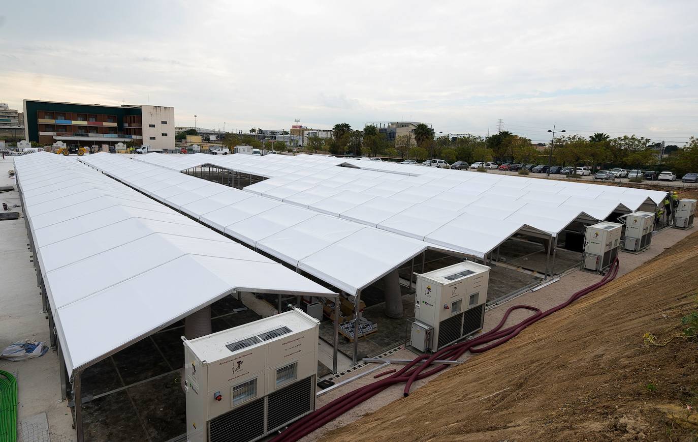 La crisis sanitaria de carácter mundial causada por el Covid-19 está desbordando el sistema hospitalario. El edificio, que se está construyendo junto al hospital La Fe, tendrá 500 camas.