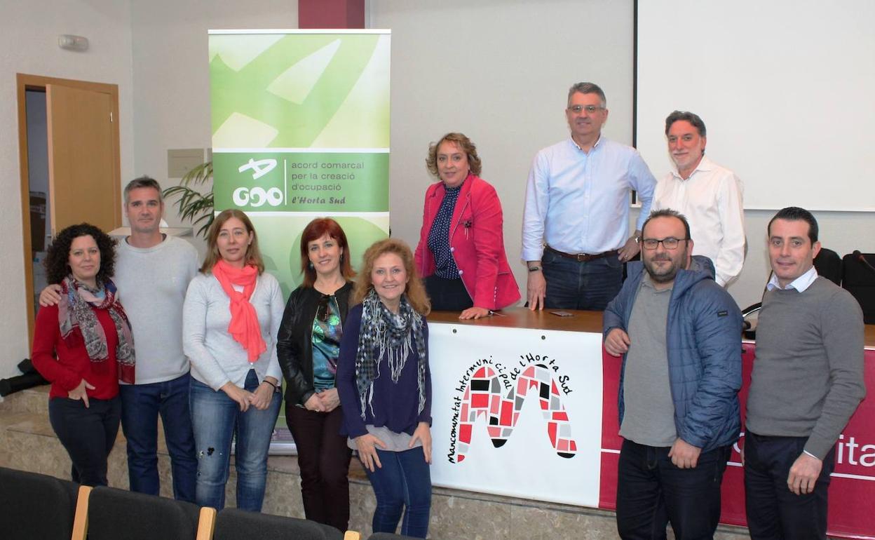 El equipo del Acord Comarcal por el Empleo de la Mancomunitat. 