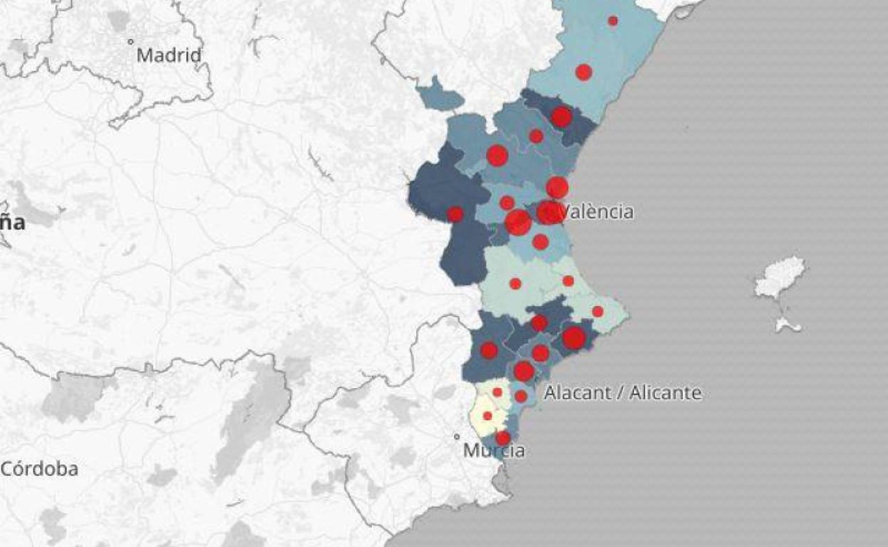 Cifras de contagiados y fallecimientos por coronavirus en cada hospital de la Comunitat