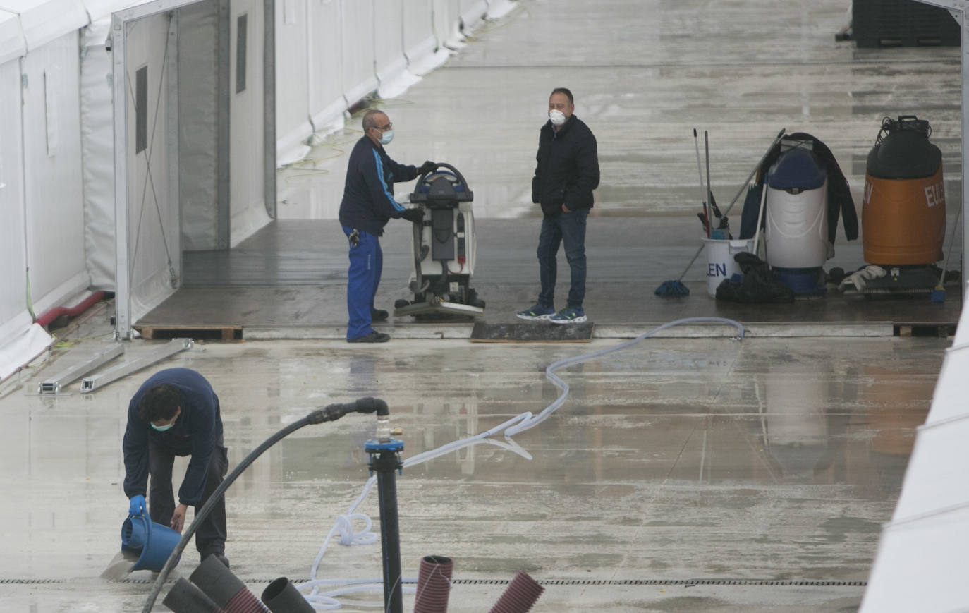 La crisis sanitaria de carácter mundial causada por el Covid-19 está desbordando el sistema hospitalario. El edificio, que se está construyendo junto al hospital La Fe, tendrá 500 camas.