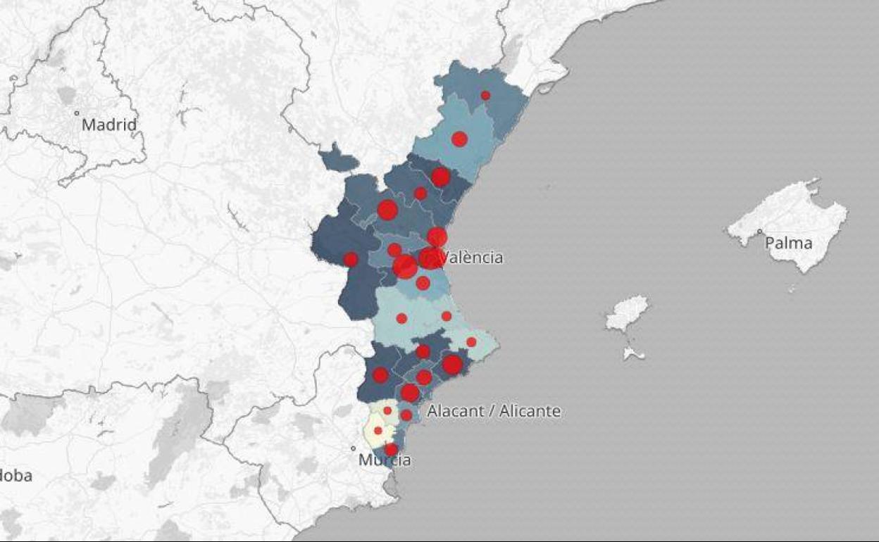 Cifras de contagiados y fallecimientos por coronavirus en cada hospital de la Comunitat