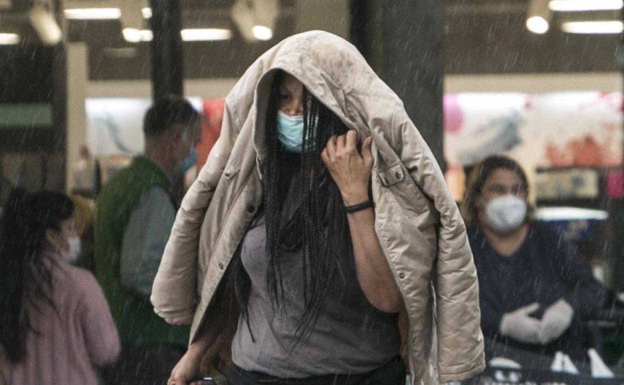 Jornada de lluvia en la ciudad de Valencia.