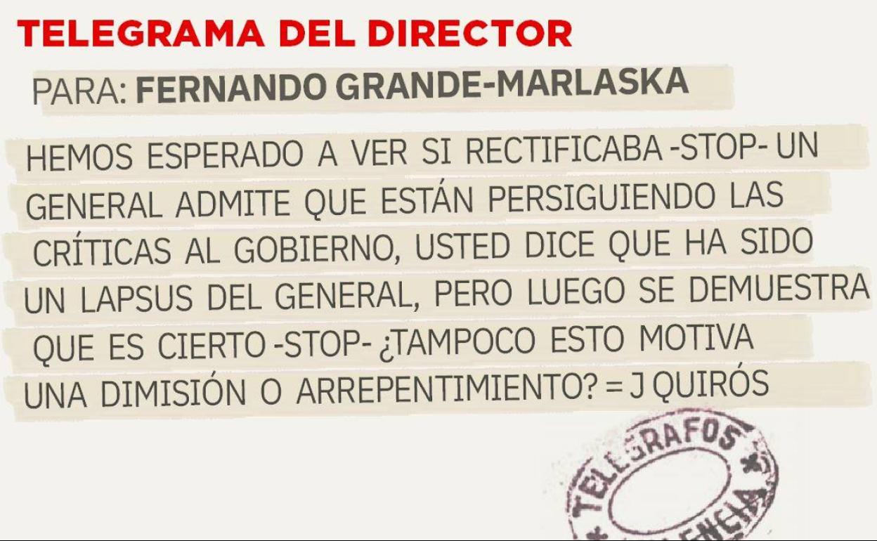 Telegrama para Fernando Grande-Marlaska