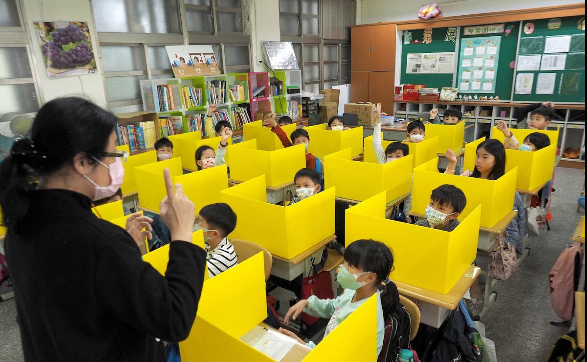 Aula en un colegio de Taiwán.