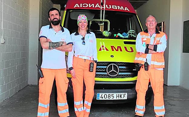 Trabajadores en la nueva sede acondicionada por el Ayuntamiento. 