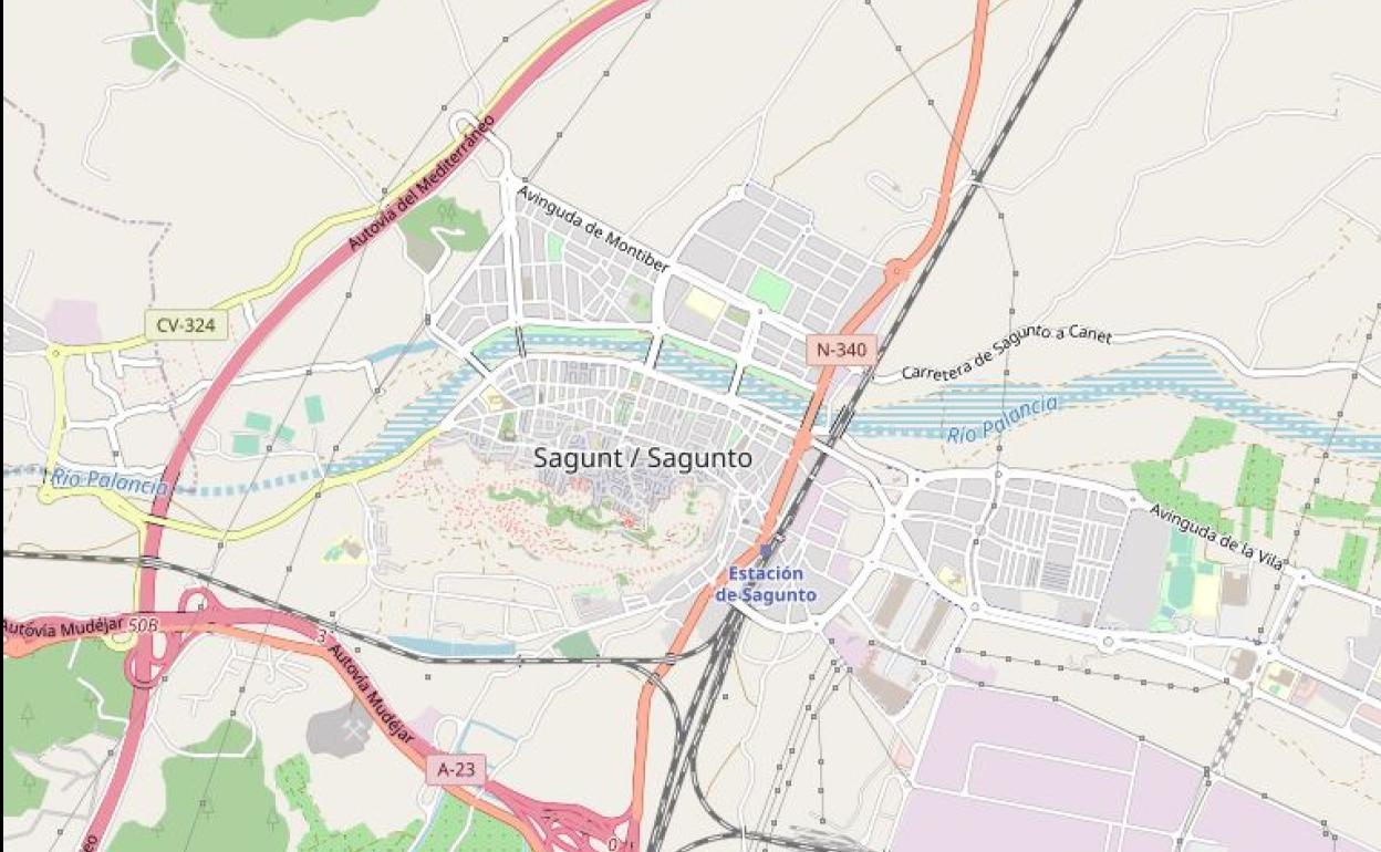 Mapa de Sagunto.