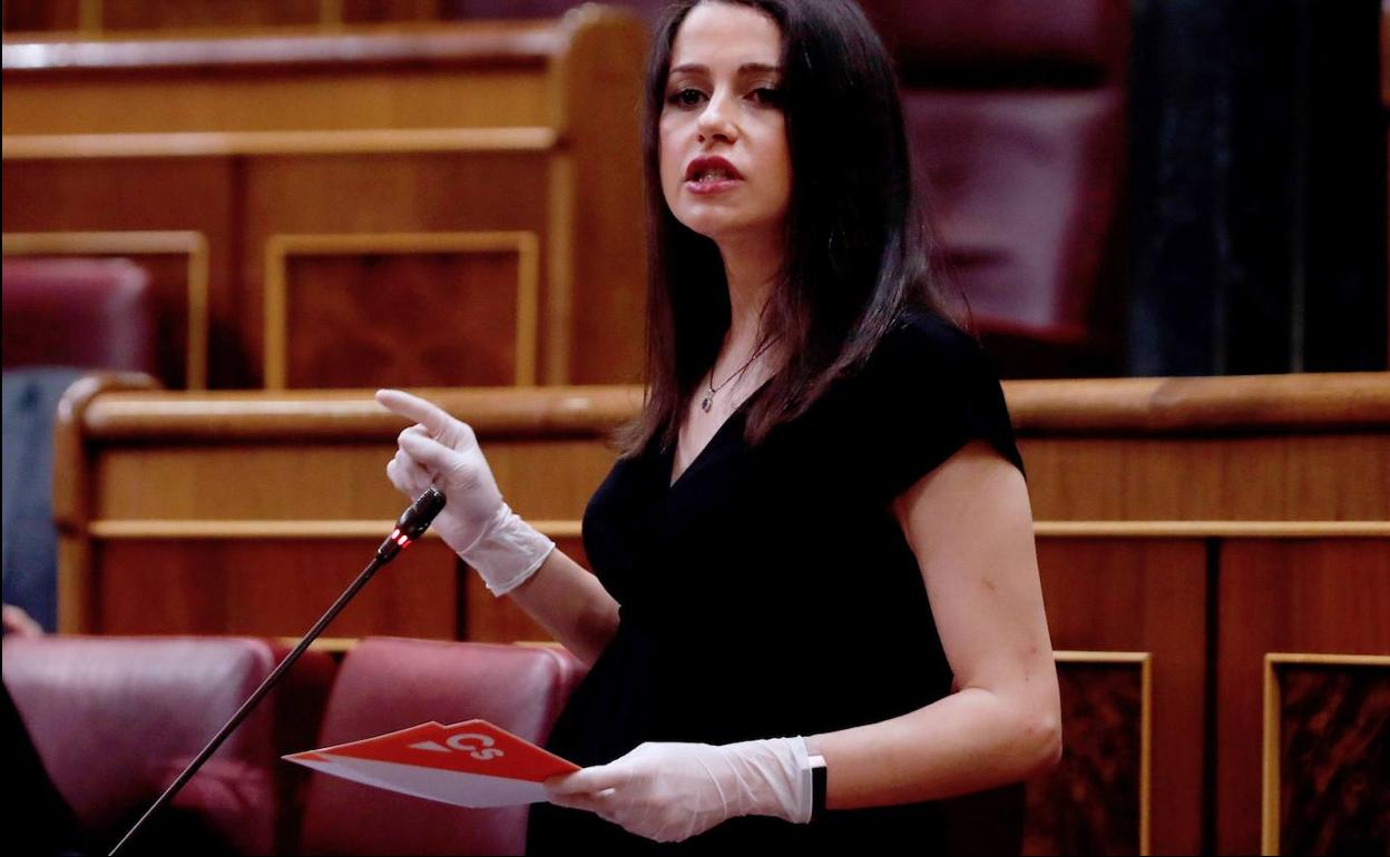 La presidenta de Ciudadanos y portavoz en el Congreso, Inés Arrimadas.