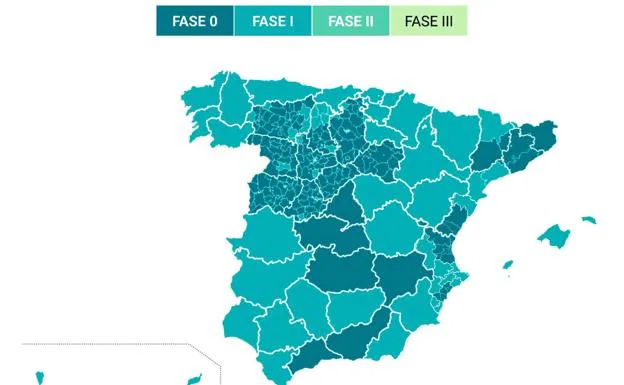 Los diez departamentos de salud de la Comunitat Valenciana que pasan a la fase 1